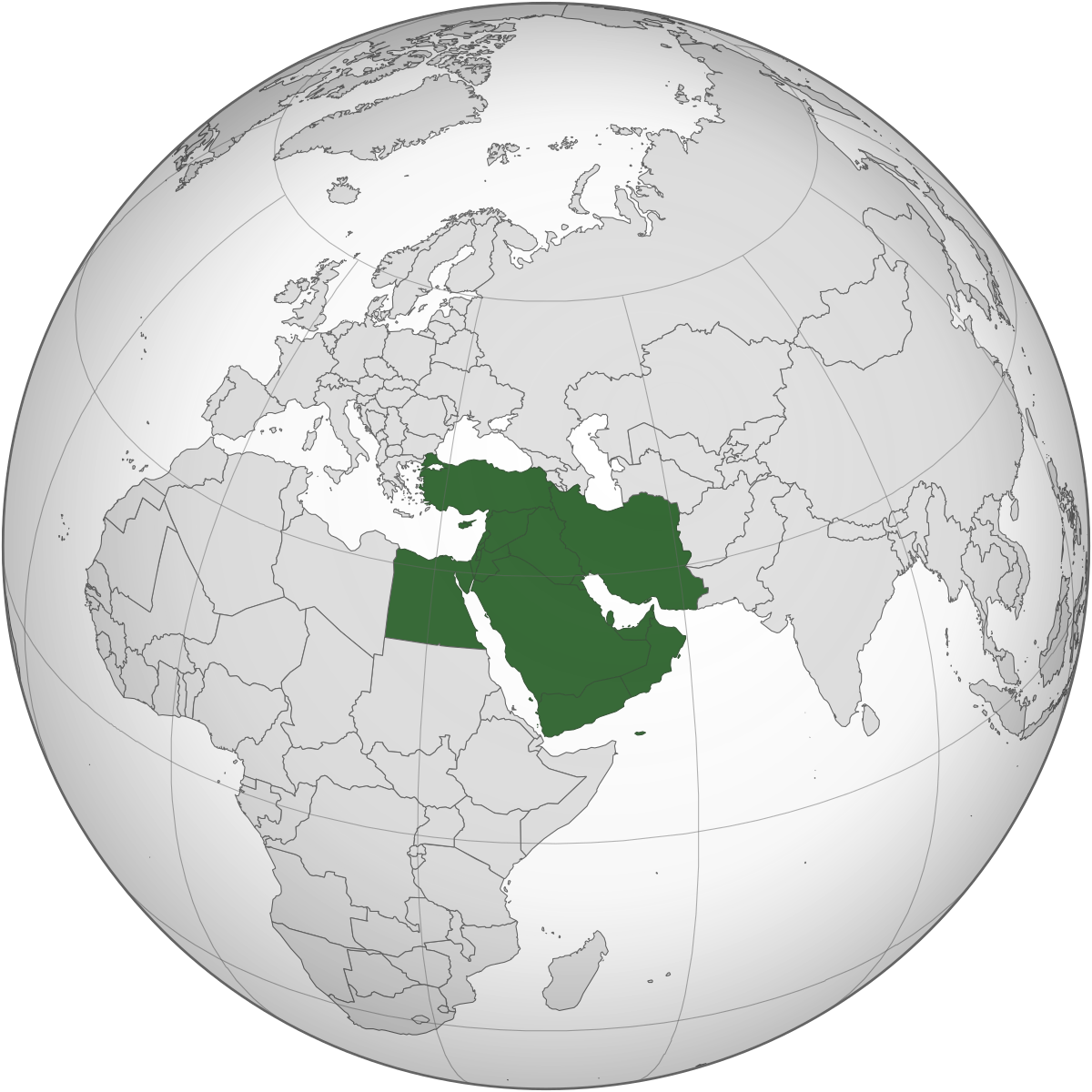 1200px Middle East orthographic projection.svg Iran-Israel Conflict: मिडिल ईस्ट फिर बना दुनिया के लिए चिंता का विषय 