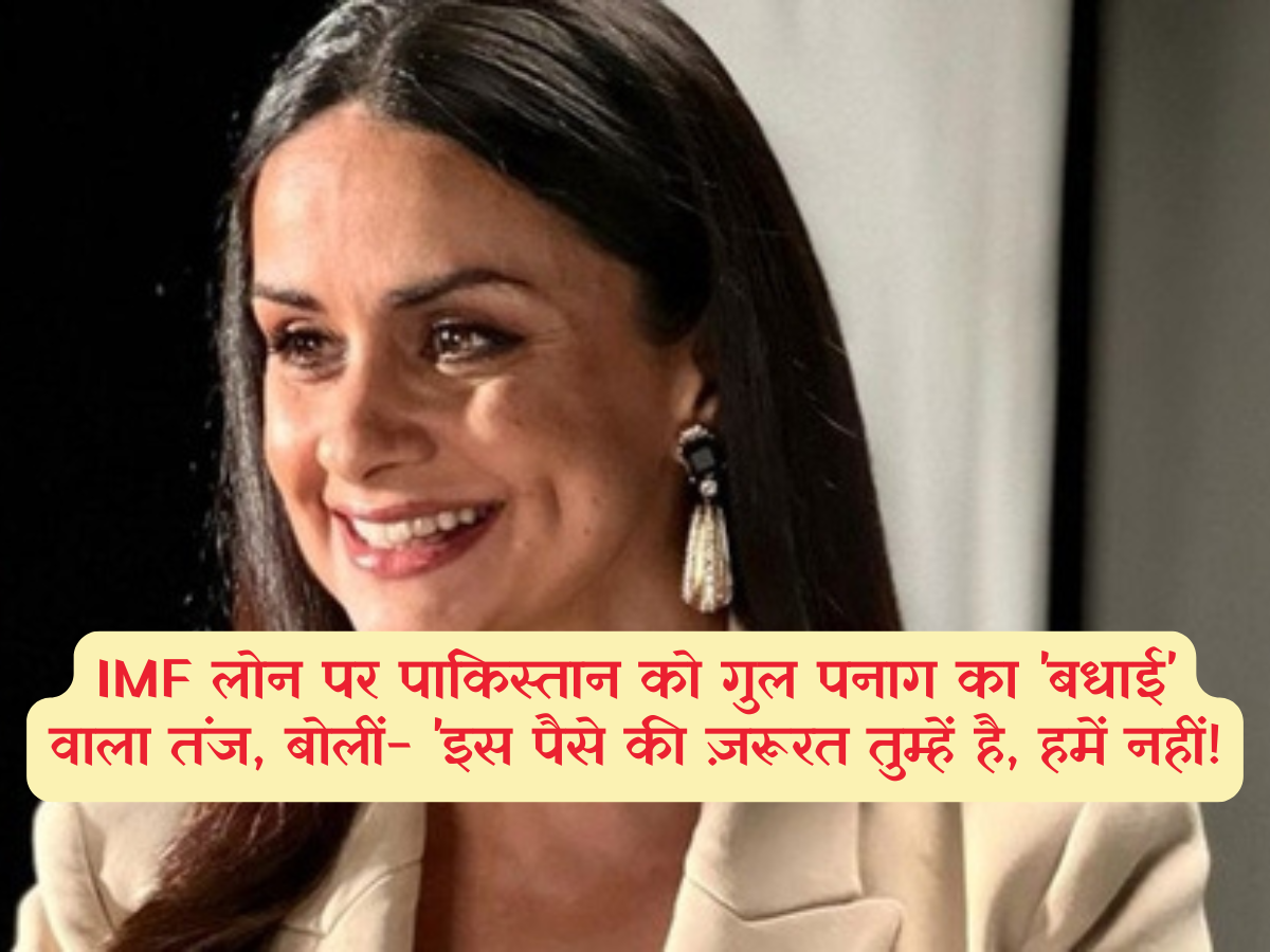 IMF लोन पर पाकिस्तान को गुल पनाग का 'बधाई' वाला तंज, बोलीं- 'इस पैसे की ज़रूरत तुम्हें है, हमें नहीं!