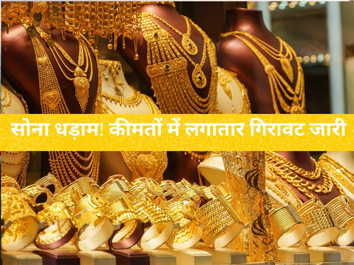 Gold Rate Down : सोना धड़ाम! कीमतों में लगातार गिरावट जारी, 15 मई 2025 को 10 ग्राम सोने का भाव जानिए अपने शहर में