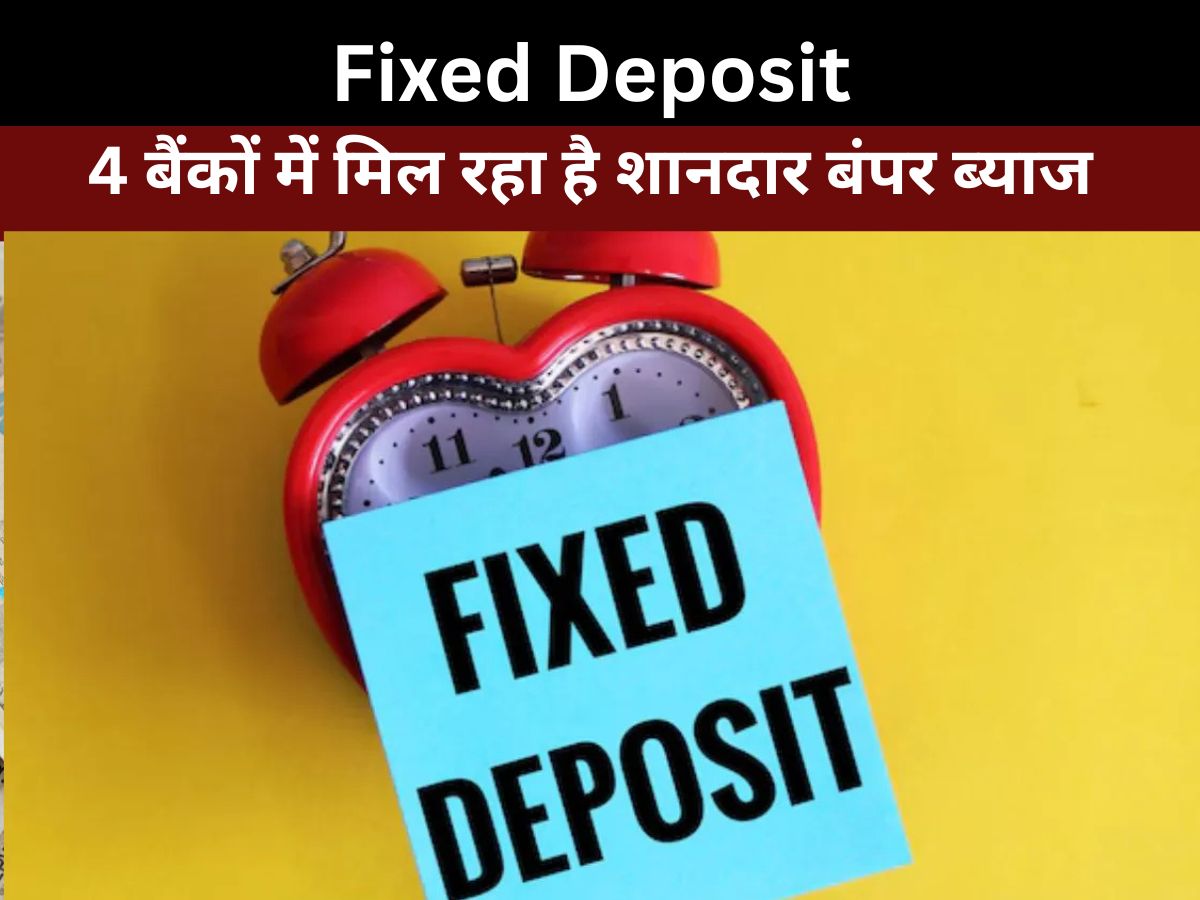 Fixed Deposit : इन 4 बैंकों में मिल रहा है शानदार बंपर ब्याज