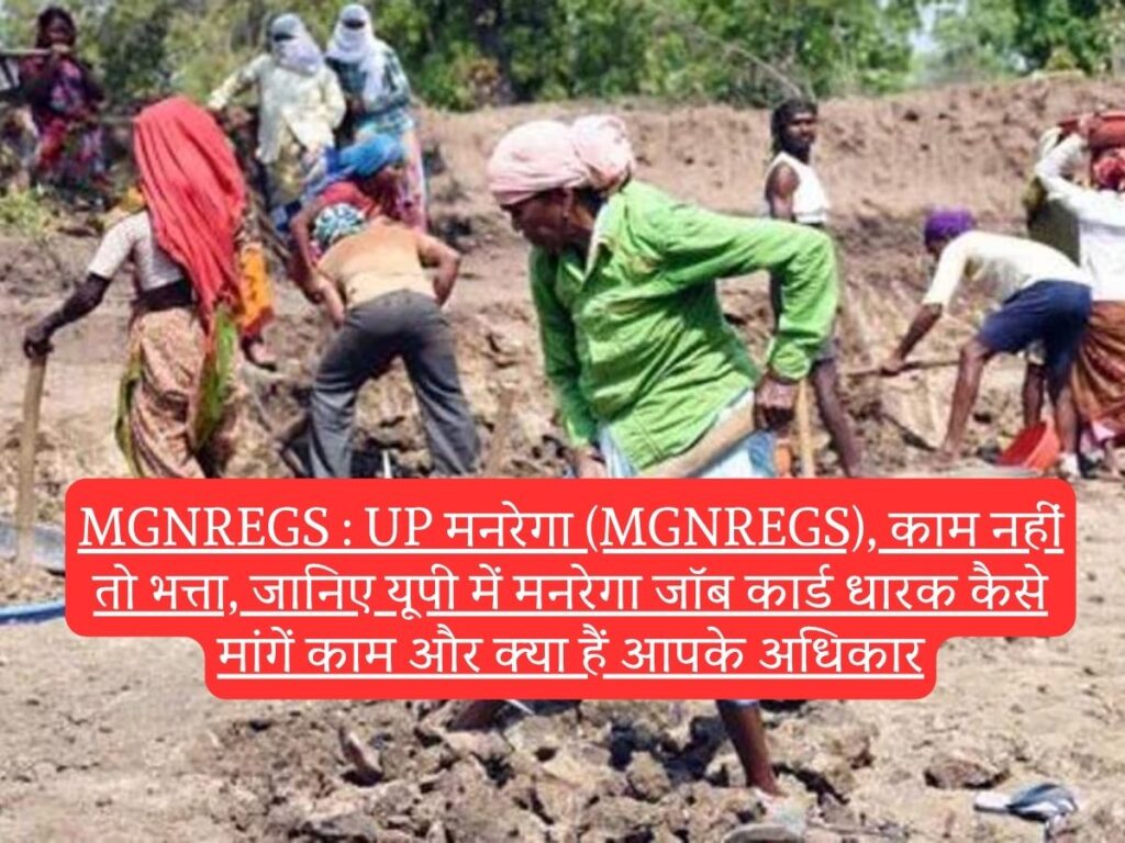 MGNREGS : UP मनरेगा (MGNREGS), काम नहीं तो भत्ता, जानिए यूपी में मनरेगा जॉब कार्ड धारक कैसे मांगें काम और क्या हैं आपके अधिकार