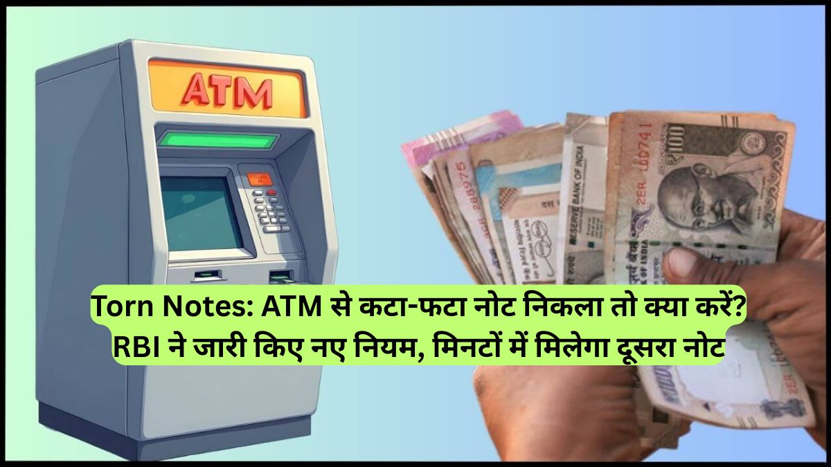 Torn Notes: ATM से कटा-फटा नोट निकला तो क्या करें? RBI ने जारी किए नए नियम, मिनटों में मिलेगा दूसरा नोट