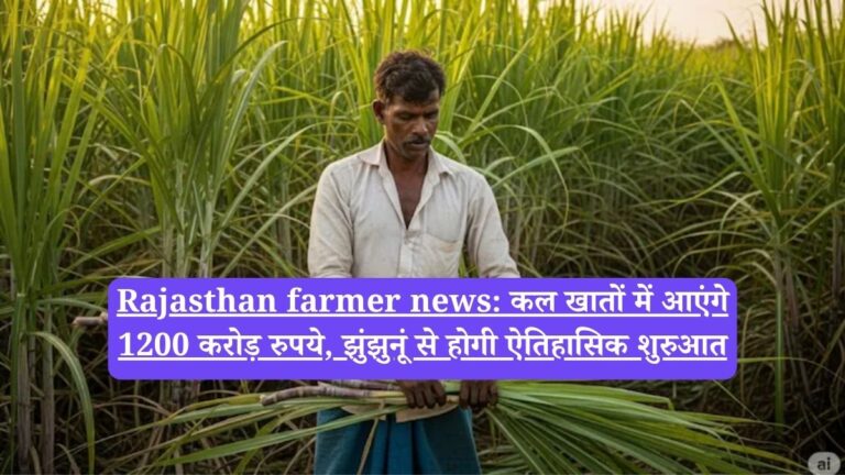Rajasthan farmer news: कल खातों में आएंगे 1200 करोड़ रुपये, झुंझुनूं से होगी ऐतिहासिक शुरुआत