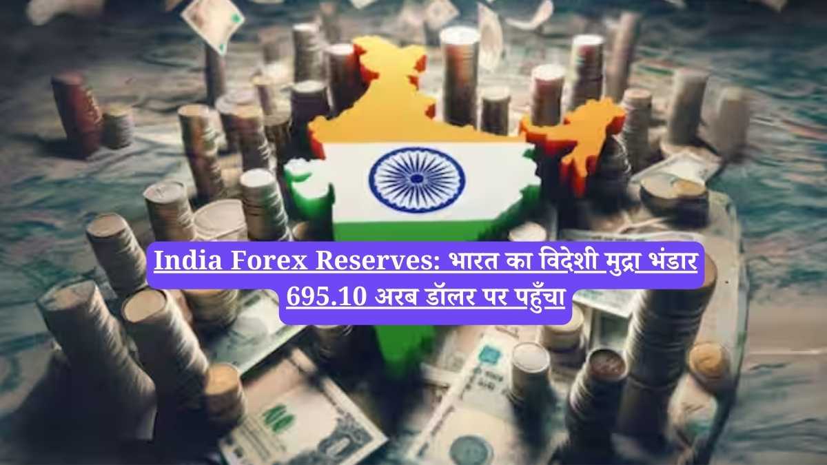 भारत का विदेशी मुद्रा भंडार 695.10 अरब डॉलर पर पहुँचा