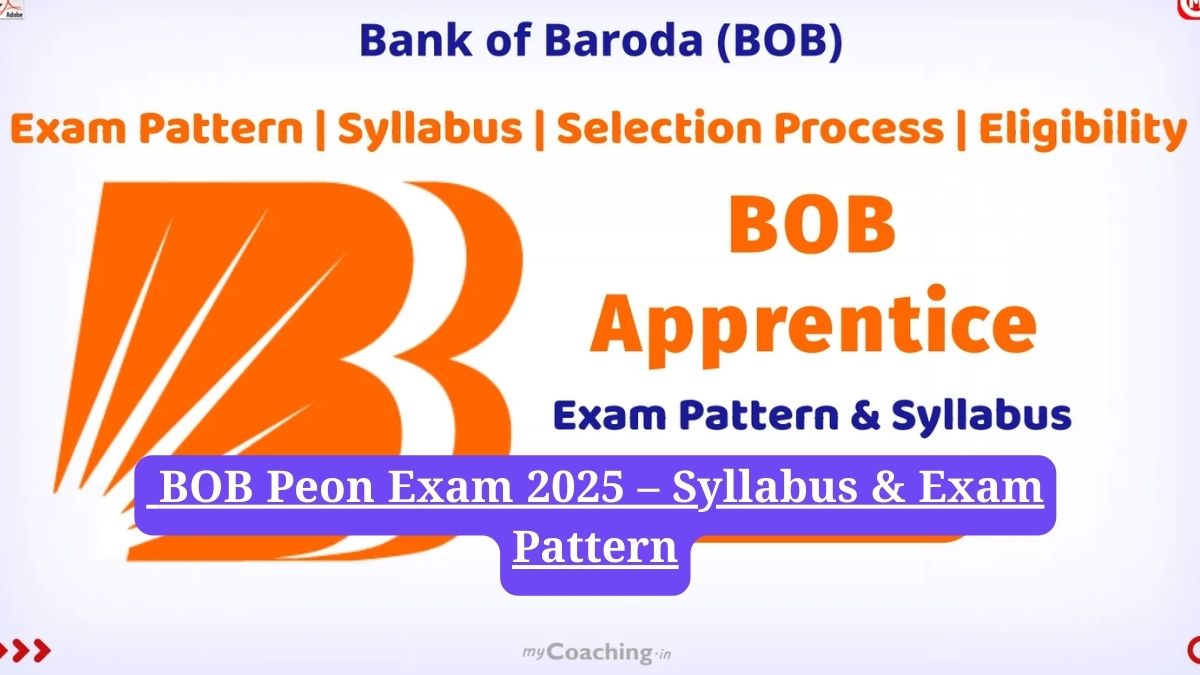 BOB Peon Exam Pattern & Syllabus 2025: Complete Preparation Guide