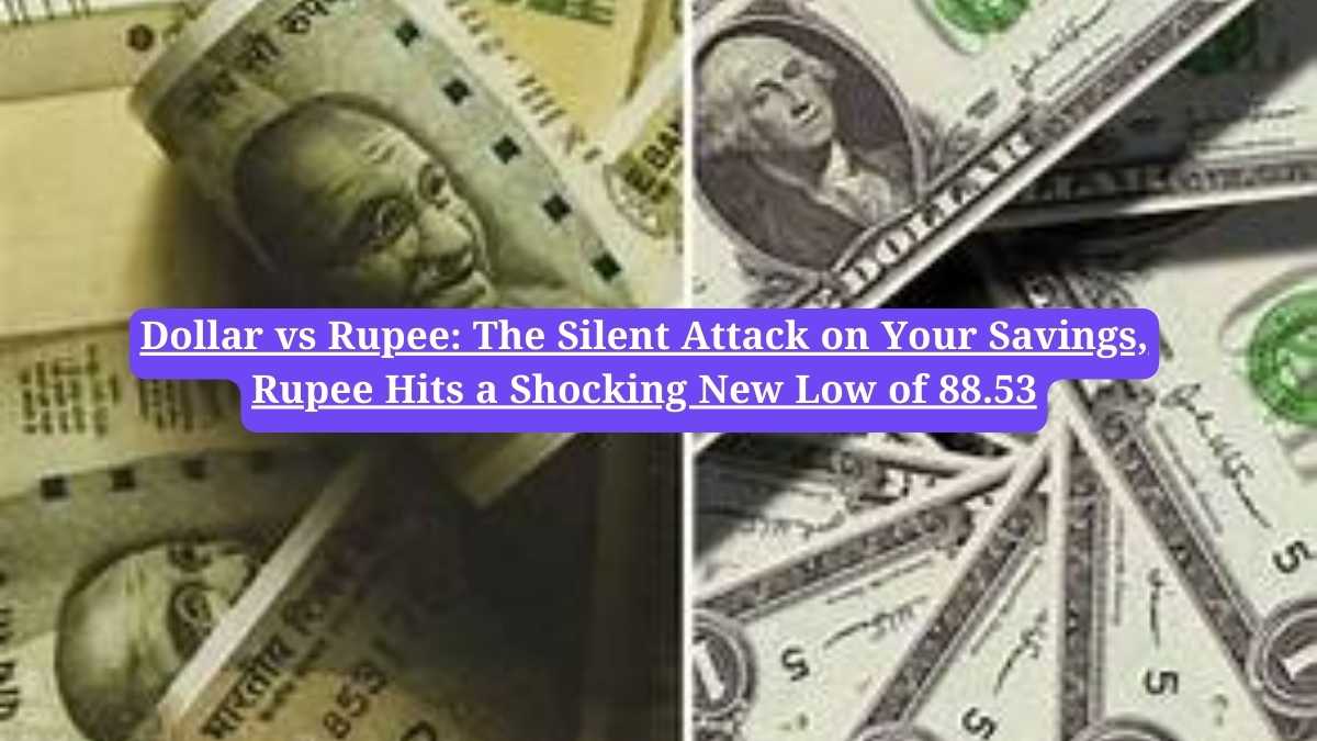 Dollar vs Rupee: The Silent Attack on Your Savings, Rupee Hits a Shocking New Low of 88.53