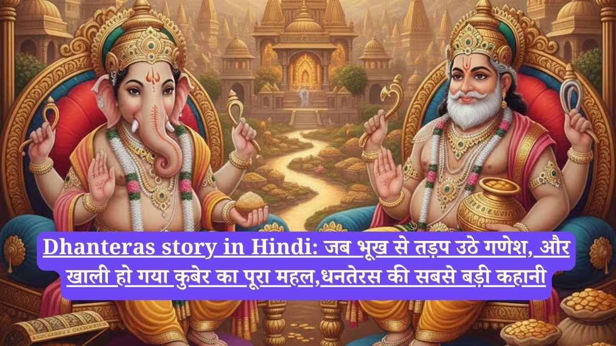 Dhanteras story in Hindi: जब भूख से तड़प उठे गणेश, और खाली हो गया कुबेर का पूरा महल,धनतेरस की सबसे बड़ी कहानी