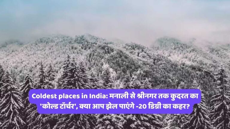 Coldest places in India: मनाली से श्रीनगर तक कुदरत का 'कोल्ड टॉर्चर', क्या आप झेल पाएंगे -20 डिग्री का कहर?